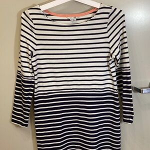 Boden Navy and White Striped Knit Women’s 4L Dress Nautical Preppy